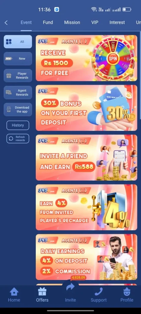 345E Game Bonuses And rewards