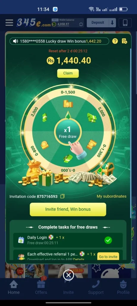 345E Game Lucky Wheel